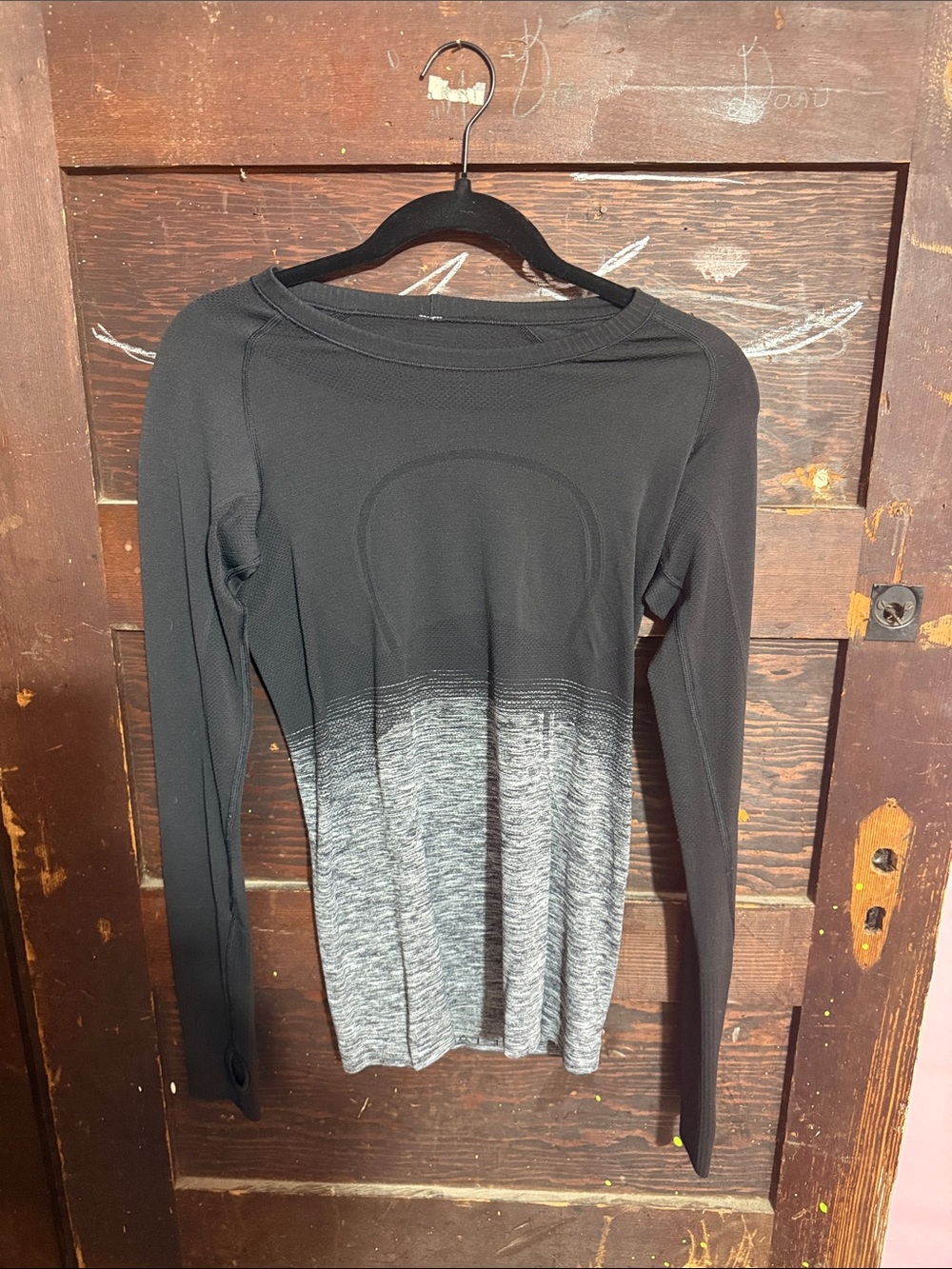 lululemon athletica Black to Gray Ombre Long Sleeve Tee